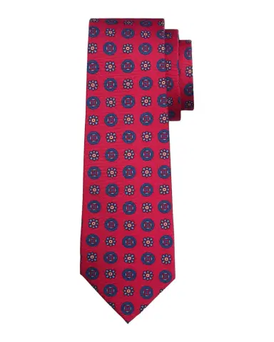 Kiton Men's Silk Geometric Floral 7-Fold Tie | Thumbnail 1 Kiton Men's Silk Geometric Floral 7-Fold Tie | Thumbnail 1