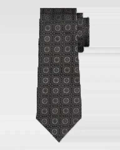 Kiton Men's Silk Floral Jacquard 7-Fold Tie | Thumbnail 2 Kiton Men's Silk Floral Jacquard 7-Fold Tie | Thumbnail 2