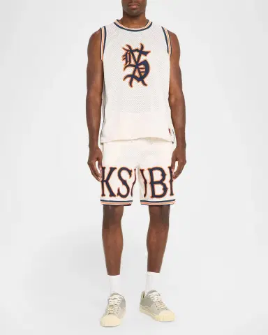 Ksubi Men's Bolter Logo Applique Mesh Drawstring Shorts | Thumbnail 2 Ksubi Men's Bolter Logo Applique Mesh Drawstring Shorts | Thumbnail 2