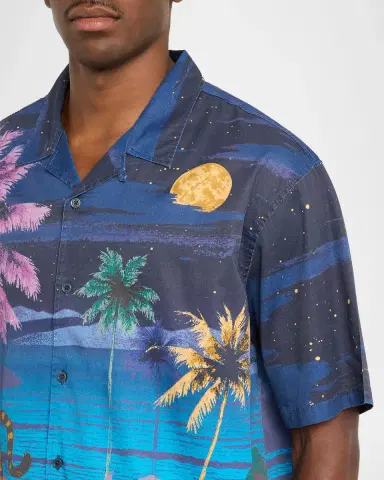 Ksubi Men's Moonlight Cotton Short-Sleeve Shirt | Thumbnail 5 Ksubi Men's Moonlight Cotton Short-Sleeve Shirt | Thumbnail 5