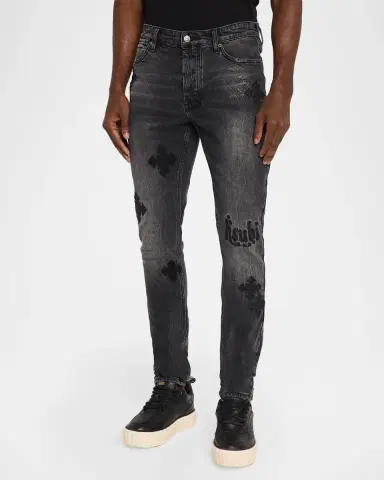 Ksubi Men's D-Van Winkle Slim Fit Black Denim Jeans | Thumbnail 4 Ksubi Men's D-Van Winkle Slim Fit Black Denim Jeans | Thumbnail 4