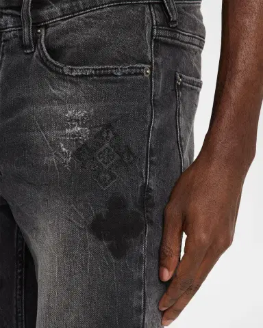 Ksubi Men's D-Van Winkle Slim Fit Black Denim Jeans | Thumbnail 5 Ksubi Men's D-Van Winkle Slim Fit Black Denim Jeans | Thumbnail 5
