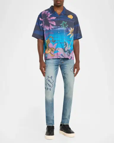 Ksubi Men's Chitch Hendrix Logo Patch Slim Fit Jeans | Thumbnail 2 Ksubi Men's Chitch Hendrix Logo Patch Slim Fit Jeans | Thumbnail 2