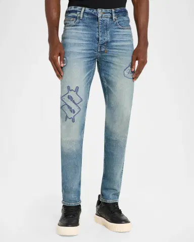 Ksubi Men's Chitch Hendrix Logo Patch Slim Fit Jeans | Thumbnail 4 Ksubi Men's Chitch Hendrix Logo Patch Slim Fit Jeans | Thumbnail 4