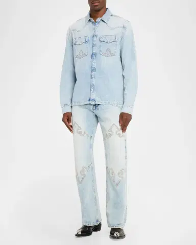 Ksubi Men's Whiplash Denim Western Shirt | Thumbnail 2 Ksubi Men's Whiplash Denim Western Shirt | Thumbnail 2