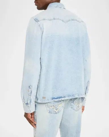 Ksubi Men's Whiplash Denim Western Shirt | Thumbnail 3 Ksubi Men's Whiplash Denim Western Shirt | Thumbnail 3