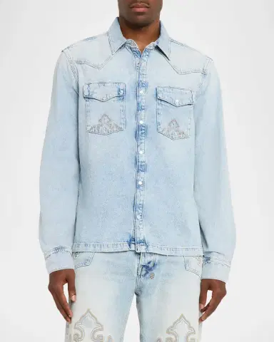 Ksubi Men's Whiplash Denim Western Shirt | Thumbnail 4 Ksubi Men's Whiplash Denim Western Shirt | Thumbnail 4