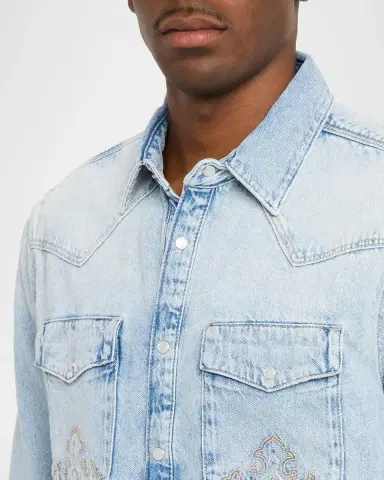 Ksubi Men's Whiplash Denim Western Shirt | Thumbnail 5 Ksubi Men's Whiplash Denim Western Shirt | Thumbnail 5