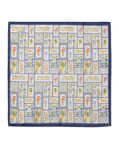 Eton Men's Patchwork Panama Silk Pocket Square | Thumbnail 3 Eton Men's Patchwork Panama Silk Pocket Square | Thumbnail 3