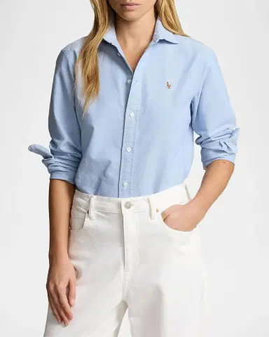 Polo Ralph Lauren Men's Logo Cotton Slim-Fit Oxford Shirt | Thumbnail 4 Polo Ralph Lauren Men's Logo Cotton Slim-Fit Oxford Shirt | Thumbnail 4