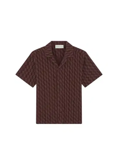 Frescobol Carioca Men's Listra Terry Jacquard Camp Shirt | Thumbnail 1 Frescobol Carioca Men's Listra Terry Jacquard Camp Shirt | Thumbnail 1