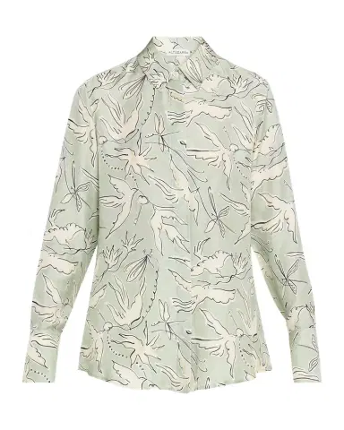 Altuzarra Chika Bird-Print Silk Twill Button-Front Shirt | Thumbnail 1 Altuzarra Chika Bird-Print Silk Twill Button-Front Shirt | Thumbnail 1