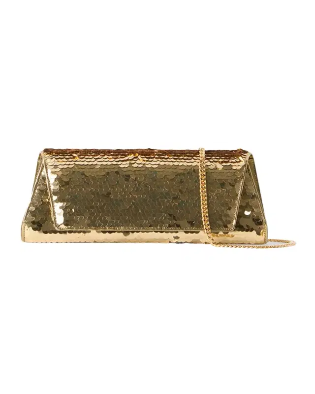 Anouk Small Sequin-Embellished Satin Convertible Clutch Anouk Small Sequin-Embellished Satin Convertible Clutch