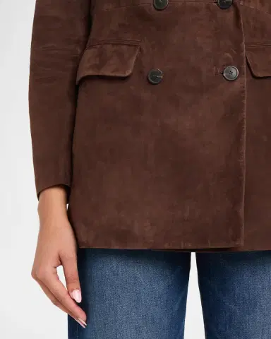 Arma Safia Double-Breasted Suede Jacket | Thumbnail 5 Arma Safia Double-Breasted Suede Jacket | Thumbnail 5