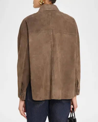 Arma Kaylee Button-Down Suede Shirt Jacket | Thumbnail 3 Arma Kaylee Button-Down Suede Shirt Jacket | Thumbnail 3