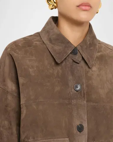 Arma Kaylee Button-Down Suede Shirt Jacket | Thumbnail 5 Arma Kaylee Button-Down Suede Shirt Jacket | Thumbnail 5