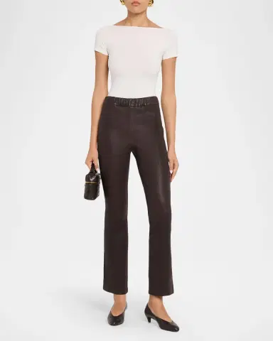 Arma River Leather Kickflare Crop Pants | Thumbnail 2 Arma River Leather Kickflare Crop Pants | Thumbnail 2