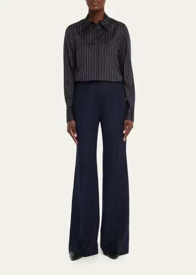 Lafayette 148 New York Pinstripe Button-Front Blouse | Thumbnail 2 Lafayette 148 New York Pinstripe Button-Front Blouse | Thumbnail 2