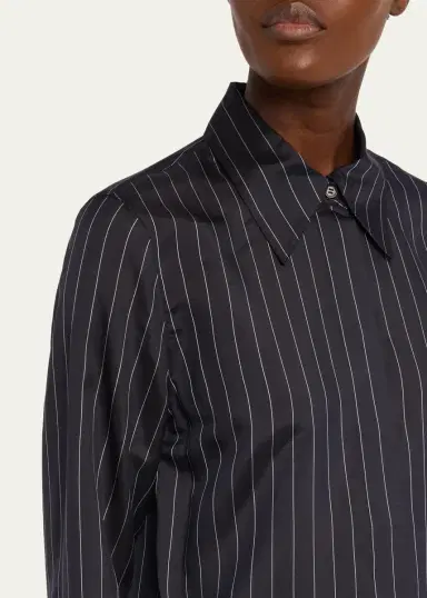 Lafayette 148 New York Pinstripe Button-Front Blouse | Thumbnail 5 Lafayette 148 New York Pinstripe Button-Front Blouse | Thumbnail 5