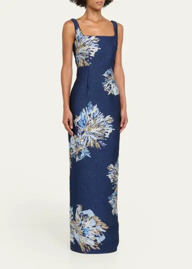Saloni Bora Brocade Column Dress | Thumbnail 4 Saloni Bora Brocade Column Dress | Thumbnail 4