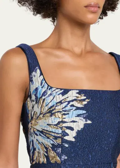 Saloni Bora Brocade Column Dress | Thumbnail 5 Saloni Bora Brocade Column Dress | Thumbnail 5