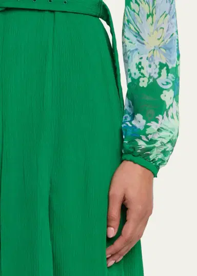 Saloni Jacqui B Silk Georgette Dress | Thumbnail 5 Saloni Jacqui B Silk Georgette Dress | Thumbnail 5