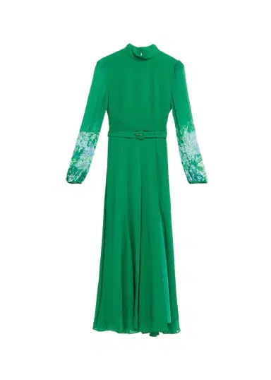 Saloni Jacqui B Silk Georgette Dress | Thumbnail 1 Saloni Jacqui B Silk Georgette Dress | Thumbnail 1