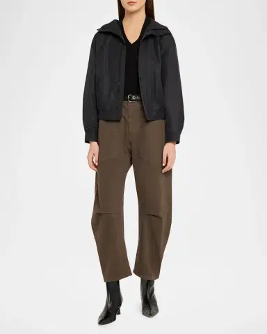 Nili Lotan Shon Mid-Rise Cropped Pants | Thumbnail 2 Nili Lotan Shon Mid-Rise Cropped Pants | Thumbnail 2