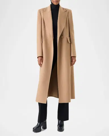 Akris Cashmere One-Button Long Coat | Thumbnail 2 Akris Cashmere One-Button Long Coat | Thumbnail 2
