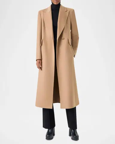 Akris Cashmere One-Button Long Coat | Thumbnail 4 Akris Cashmere One-Button Long Coat | Thumbnail 4
