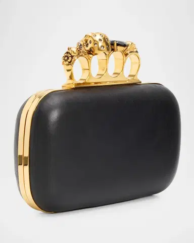 McQueen Skull Embellished Leather Box Clutch | Thumbnail 3 McQueen Skull Embellished Leather Box Clutch | Thumbnail 3