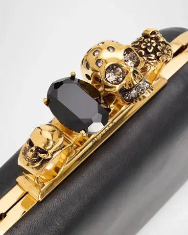 McQueen Skull Embellished Leather Box Clutch | Thumbnail 6 McQueen Skull Embellished Leather Box Clutch | Thumbnail 6