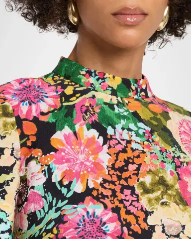 Saloni Draped Floral Mini Dress | Thumbnail 5 Saloni Draped Floral Mini Dress | Thumbnail 5