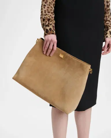 Dolce & Gabbana Vittoria Suede Shoulder Bag | Thumbnail 2 Dolce & Gabbana Vittoria Suede Shoulder Bag | Thumbnail 2