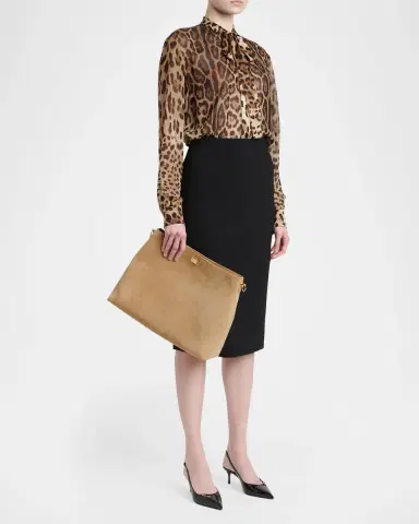 Dolce & Gabbana Vittoria Suede Shoulder Bag | Thumbnail 5 Dolce & Gabbana Vittoria Suede Shoulder Bag | Thumbnail 5