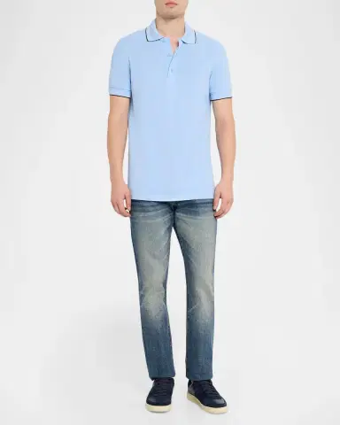 Tom Ford Men's Contrast-Trim Short-Sleeve Polo Shirt | Thumbnail 2 Tom Ford Men's Contrast-Trim Short-Sleeve Polo Shirt | Thumbnail 2