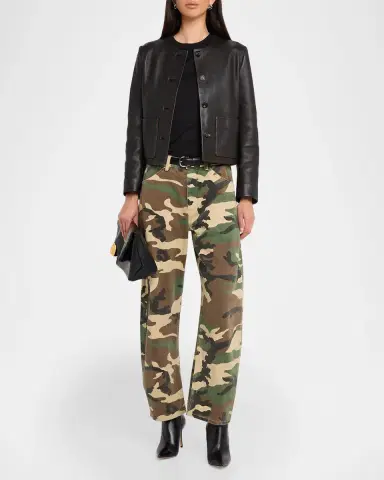 Nili Lotan Tribeca Camo Barrel-Leg Pants | Thumbnail 2 Nili Lotan Tribeca Camo Barrel-Leg Pants | Thumbnail 2