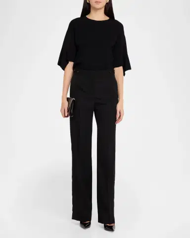 Stella McCartney High-Rise Slim-Leg Tuxedo Pants | Thumbnail 2 Stella McCartney High-Rise Slim-Leg Tuxedo Pants | Thumbnail 2