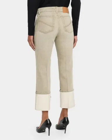 Stella McCartney Mid-Rise Straight-Leg Cuffed Crop Jeans | Thumbnail 3 Stella McCartney Mid-Rise Straight-Leg Cuffed Crop Jeans | Thumbnail 3