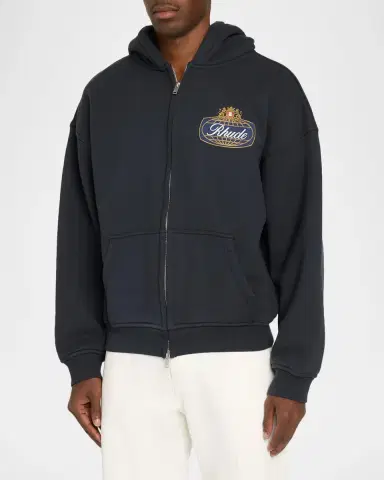 Rhude Men's Safari Crest Full-Zip Hoodie | Thumbnail 4 Rhude Men's Safari Crest Full-Zip Hoodie | Thumbnail 4