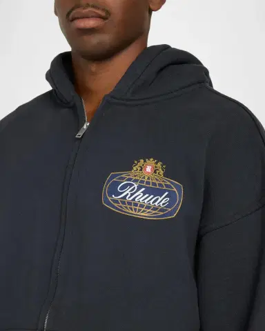 Rhude Men's Safari Crest Full-Zip Hoodie | Thumbnail 5 Rhude Men's Safari Crest Full-Zip Hoodie | Thumbnail 5