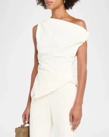 Róhe Draped One-Shoulder Top | Thumbnail 4 Róhe Draped One-Shoulder Top | Thumbnail 4