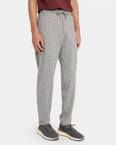 Brunello Cucinelli Men's Cashmere-Cotton Stripe Drawstring Pants | Thumbnail 4 Brunello Cucinelli Men's Cashmere-Cotton Stripe Drawstring Pants | Thumbnail 4