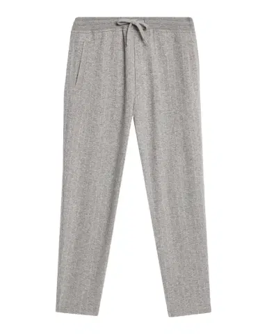 Brunello Cucinelli Men's Cashmere-Cotton Stripe Drawstring Pants | Thumbnail 1 Brunello Cucinelli Men's Cashmere-Cotton Stripe Drawstring Pants | Thumbnail 1