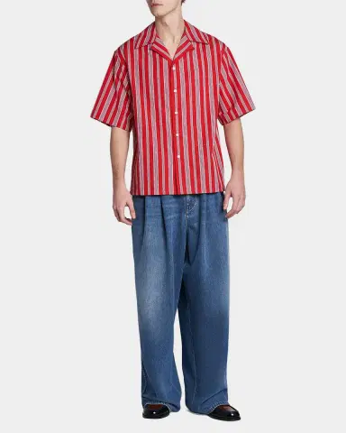 Marni Striped Cotton-Blend Camp Shirt | Thumbnail 2 Marni Striped Cotton-Blend Camp Shirt | Thumbnail 2