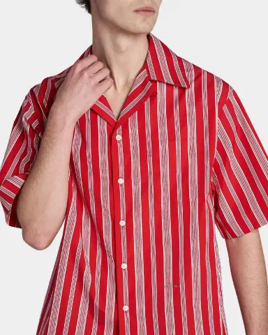 Marni Striped Cotton-Blend Camp Shirt | Thumbnail 3 Marni Striped Cotton-Blend Camp Shirt | Thumbnail 3