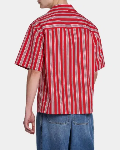 Marni Striped Cotton-Blend Camp Shirt | Thumbnail 4 Marni Striped Cotton-Blend Camp Shirt | Thumbnail 4