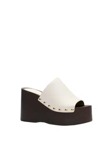 Stuart Weitzman Kate 100MM Leather Clog Slide Sandals | Thumbnail 1 Stuart Weitzman Kate 100MM Leather Clog Slide Sandals | Thumbnail 1