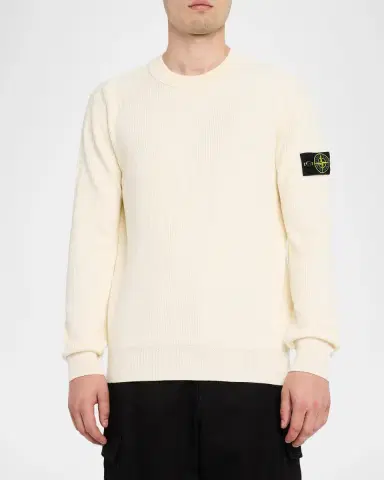 Stone Island Men's Maglieria Cotton Rib Long-Sleeve T-Shirt | Thumbnail 4 Stone Island Men's Maglieria Cotton Rib Long-Sleeve T-Shirt | Thumbnail 4