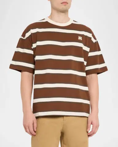 Amiri Men 's Striped Oversized Polo Shirt | Thumbnail 4 Amiri Men 's Striped Oversized Polo Shirt | Thumbnail 4